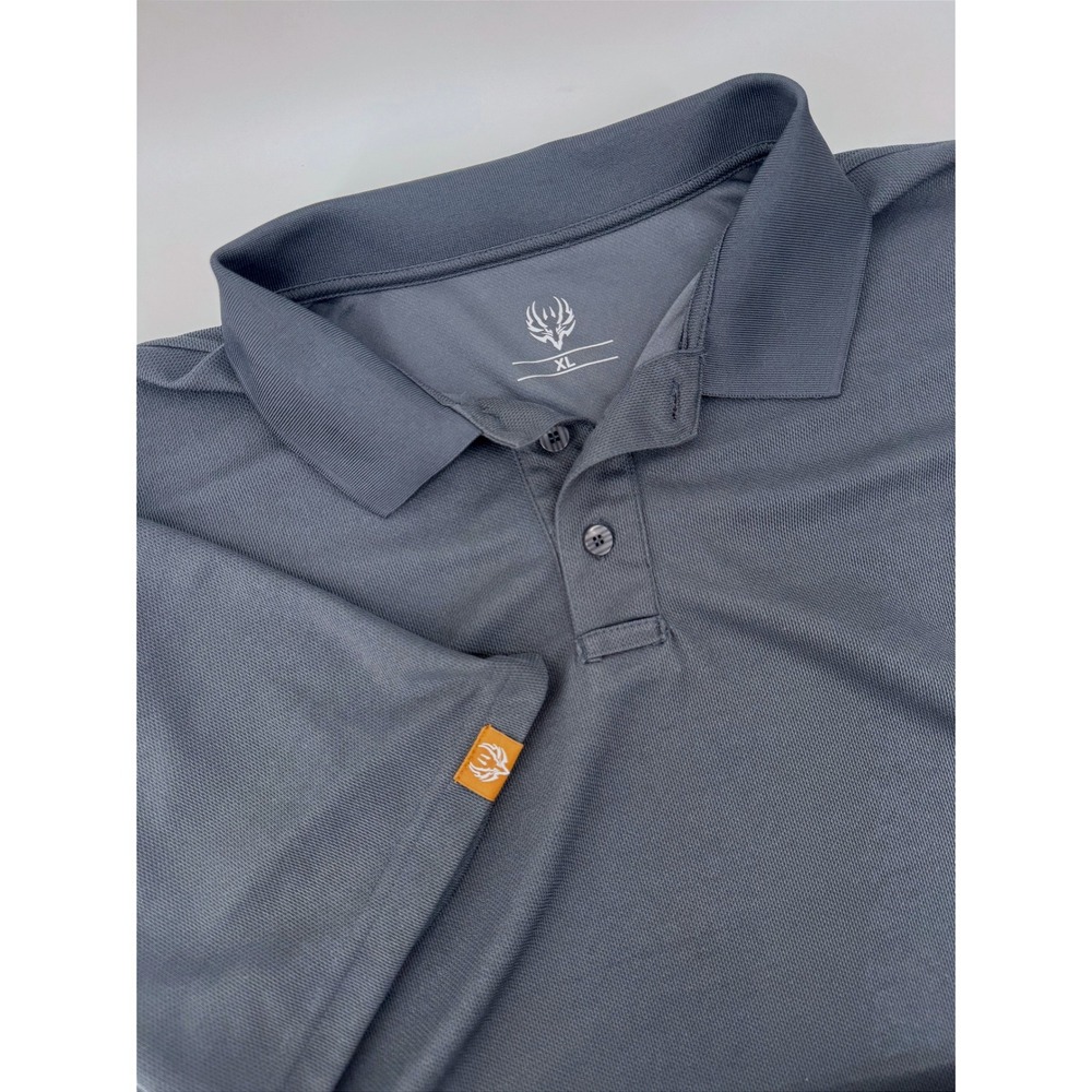 Performance Golf Polo Shirt Mens XL Gray Athletic Stretch Minimalist
